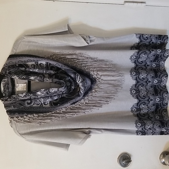 MODA Blouse with a Matching Scarf,  size 1X - Picture 1 of 6